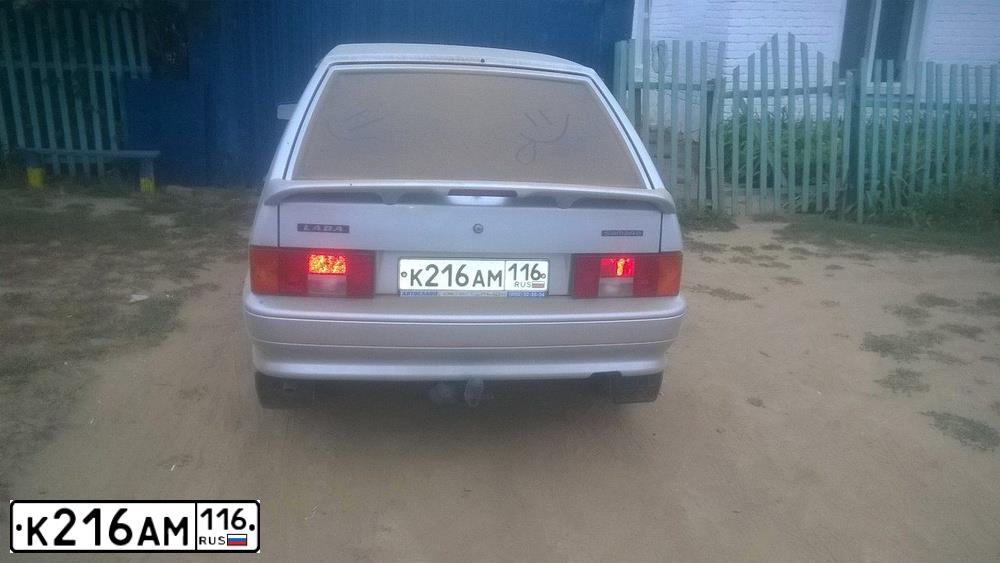 Фото автомобиля LADA 2114 SAMARA, 2008 — госномер К216АМ116. Цвет: Светло-Серебристый металлик