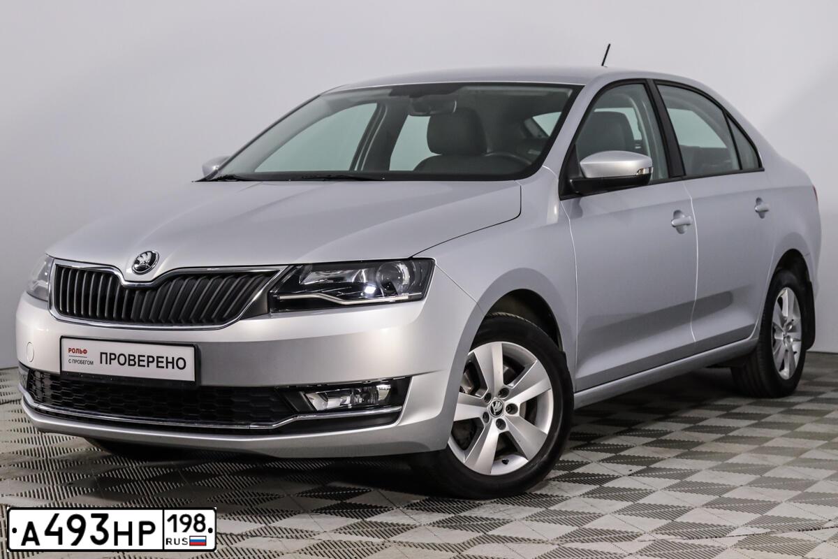 Фото автомобиля SKODA RAPID, 2018 — госномер У963ЕЕ31. Цвет: Серебристый