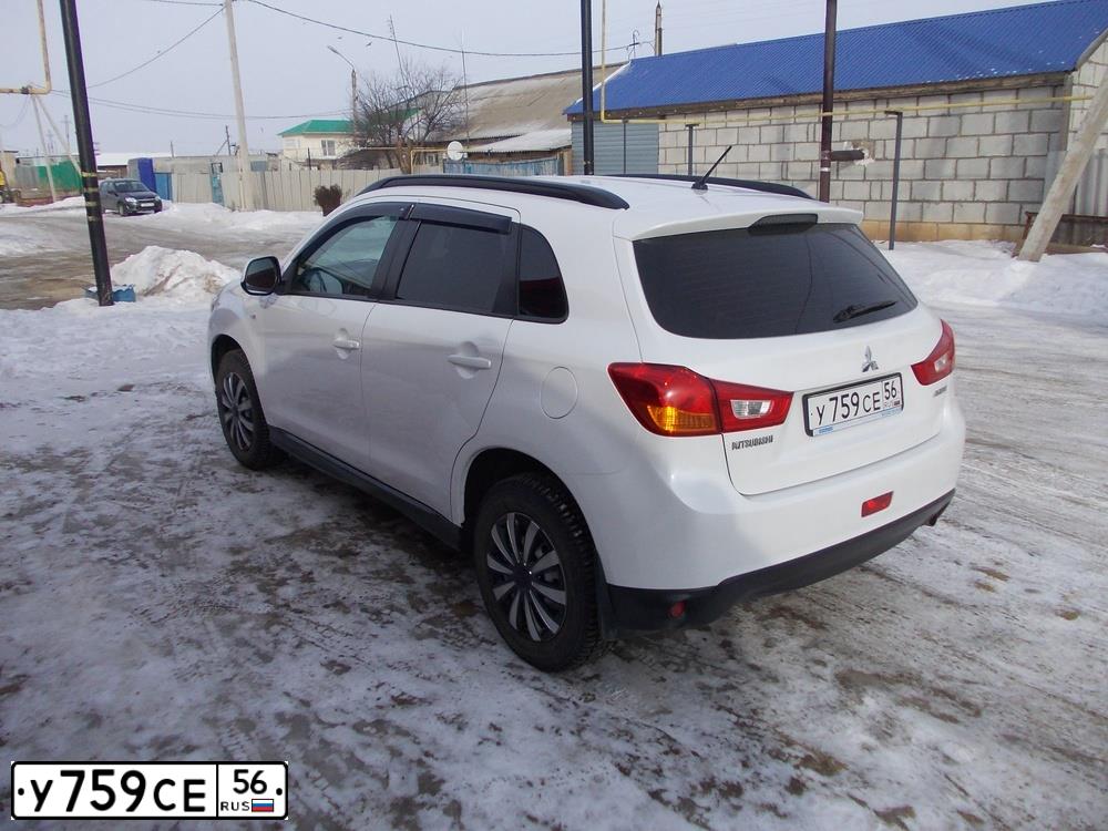 Фото автомобиля MITSUBISHI ASX, 2014 — госномер У759СЕ56. Цвет: Белый