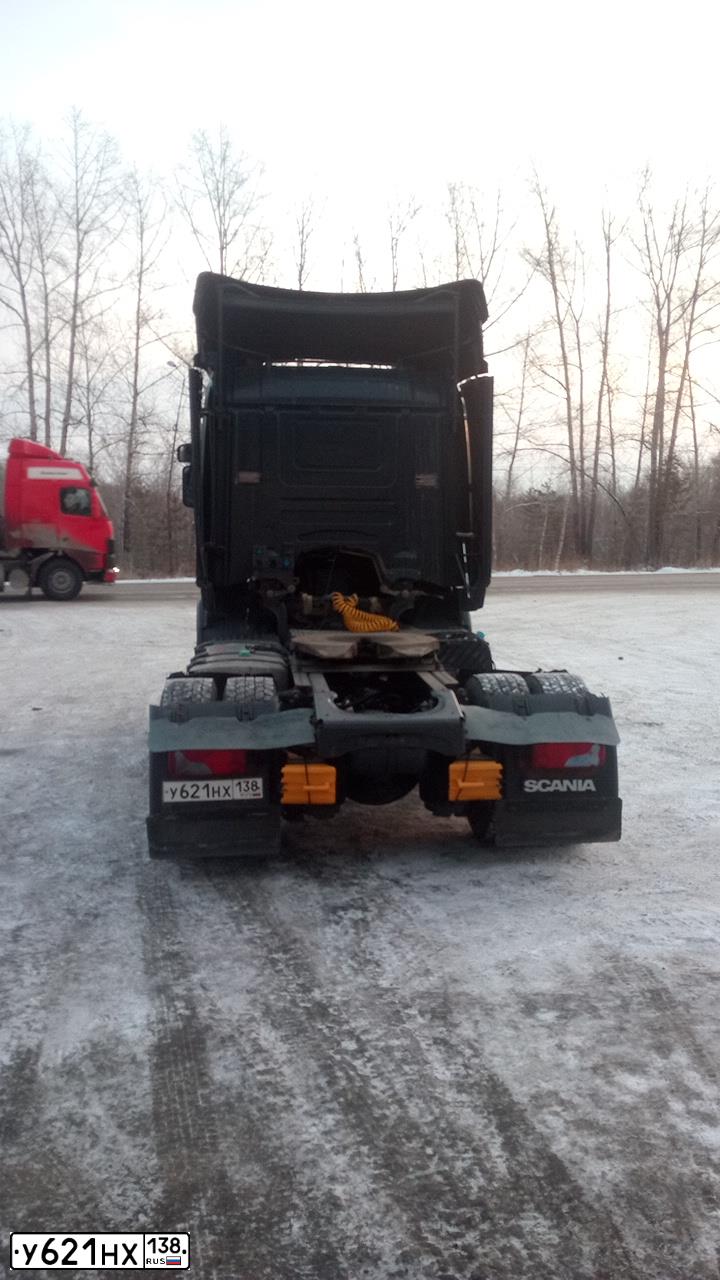 Фото автомобиля SCANIA SERIE G /4X2/, 2011 — госномер О334ЕР72. Цвет: ЧЕРНЫЙ