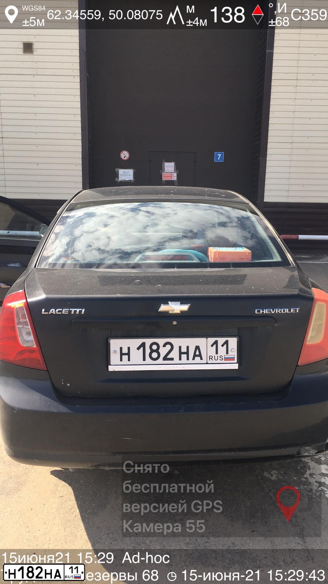 Фото автомобиля CHEVROLET LACETTI, 2008 — госномер Н182НА11. Цвет: ЧЕРНЫЙ