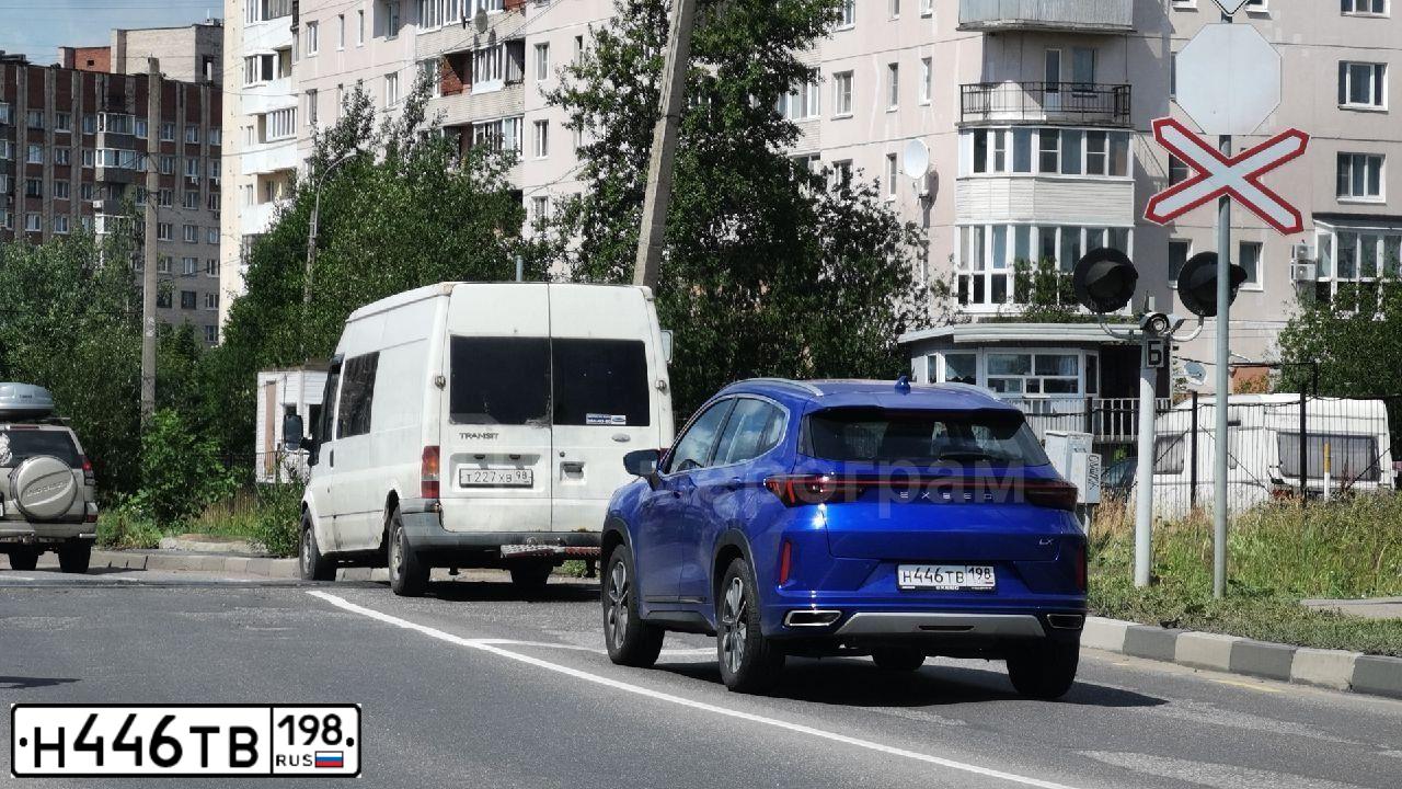 Фото автомобиля EXEED LX, 2023 — госномер Н446ТВ198. Цвет: синий