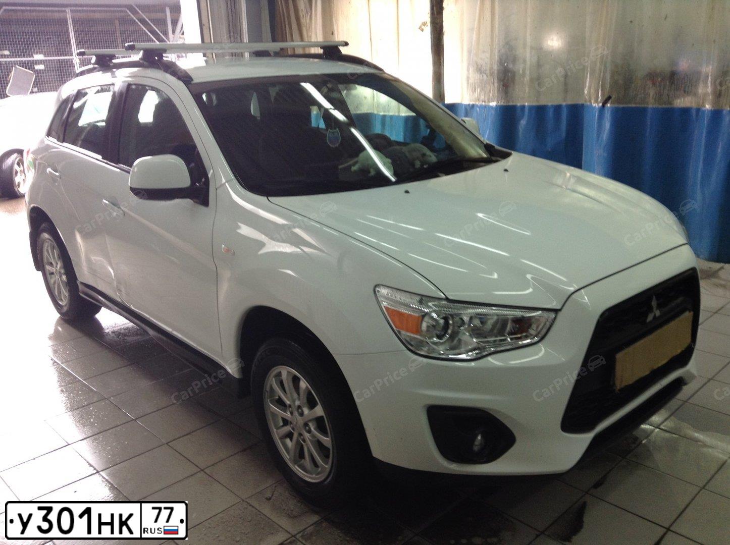 Фото автомобиля MITSUBISHI ASX, 2013 — госномер А431ОК155. Цвет: Белый