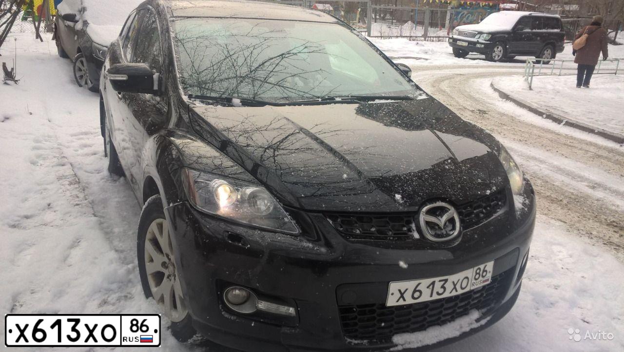 Фото автомобиля MAZDA CX-7, 2007 — госномер М428РХ196. Цвет: ЧЕРНЫЙ
