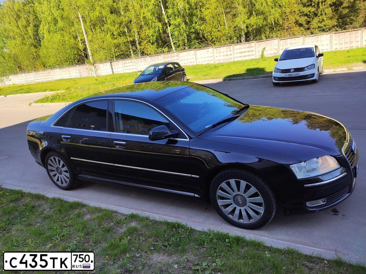 Фото автомобиля AUDI A8, 2008 — госномер В132СК37. Цвет: ЧЕРНЫЙ