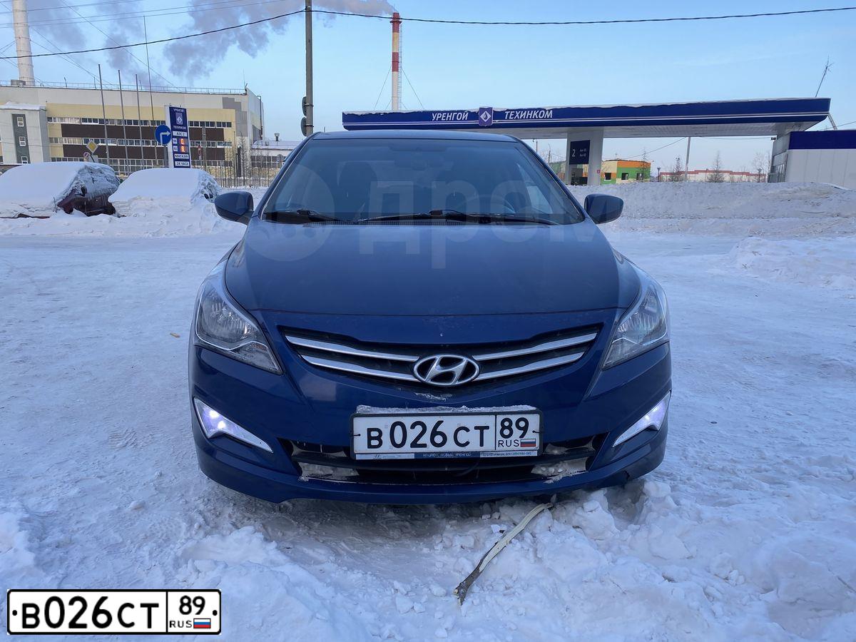 Фото автомобиля HYUNDAI SOLARIS, 2016 — госномер О782ТР193. Цвет: синий