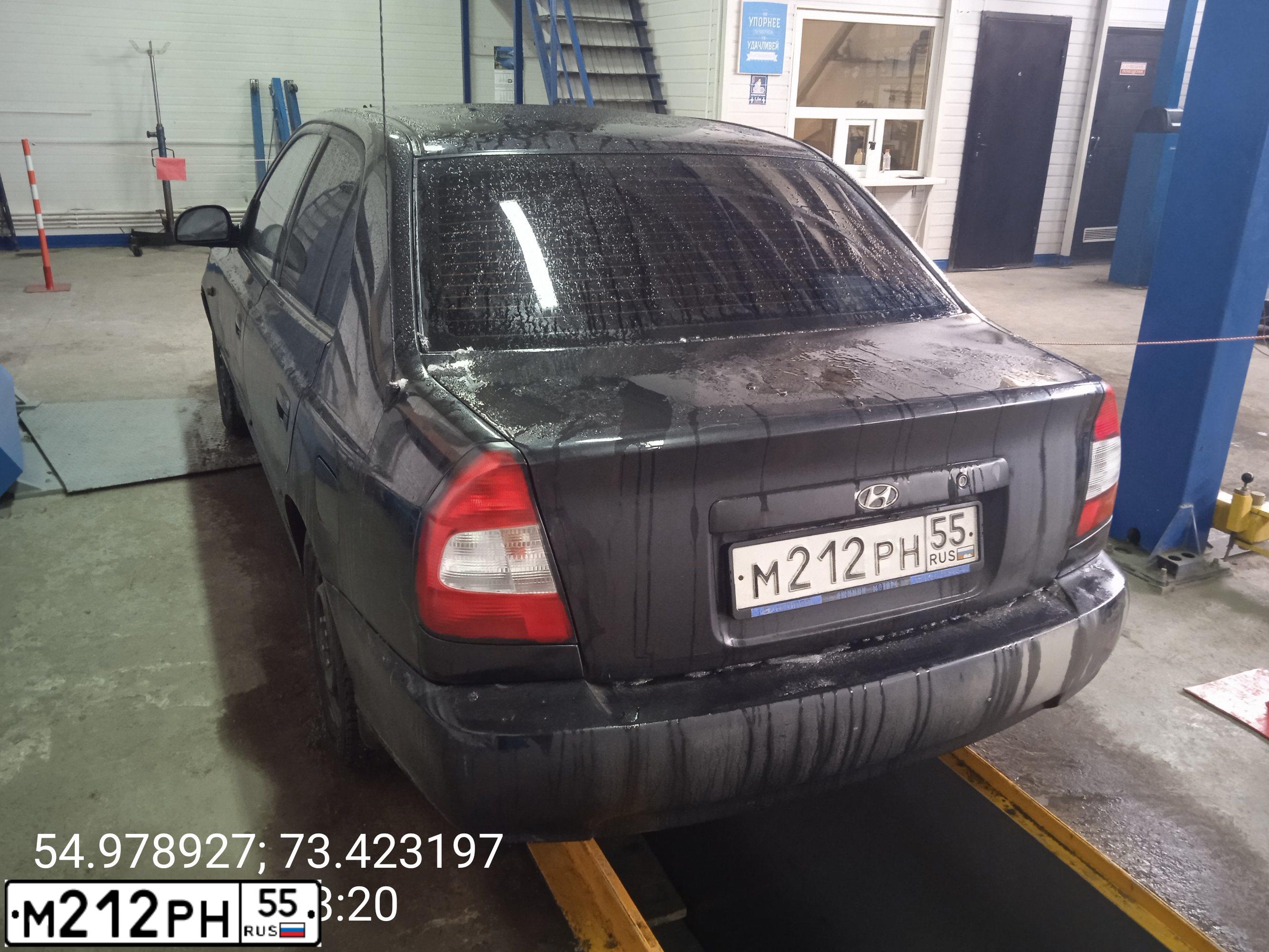 Фото автомобиля TAGAZ ACCENT, 2006 — госномер М212РН55. Цвет: ЧЕРНЫЙ