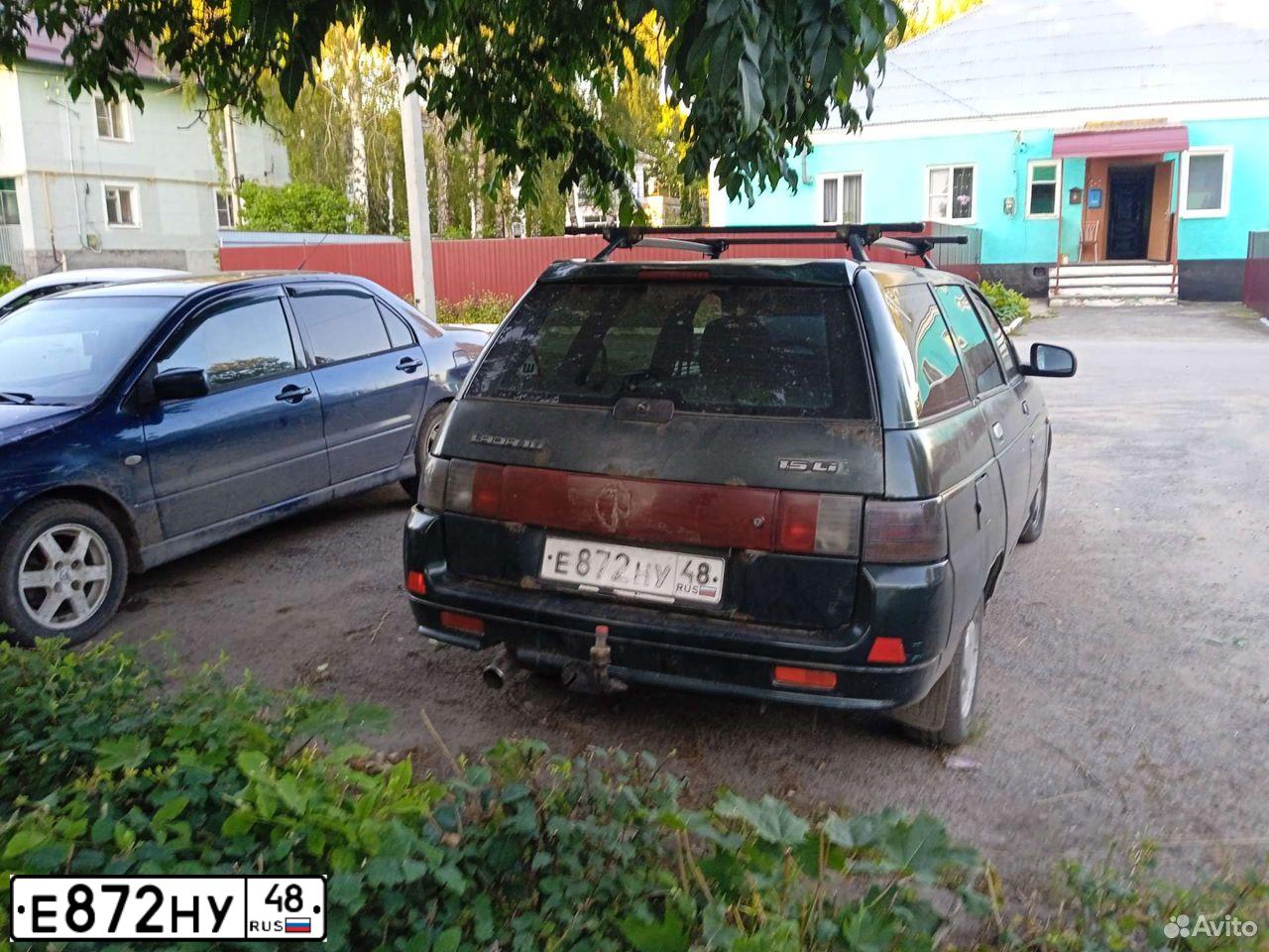 Фото автомобиля LADA 2111, 2004 — госномер Е872НУ48. Цвет: Темно-зеленый