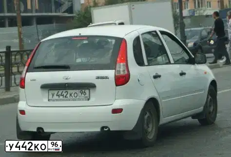 Фото автомобиля LADA 1119 KALINA, 2012 — госномер У442КО96. Цвет: БЕЛЫЙ