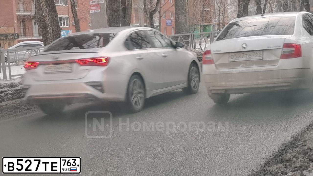 Фото автомобиля SKODA OCTAVIA, 2020 — госномер В527ТЕ763. Цвет: Белый