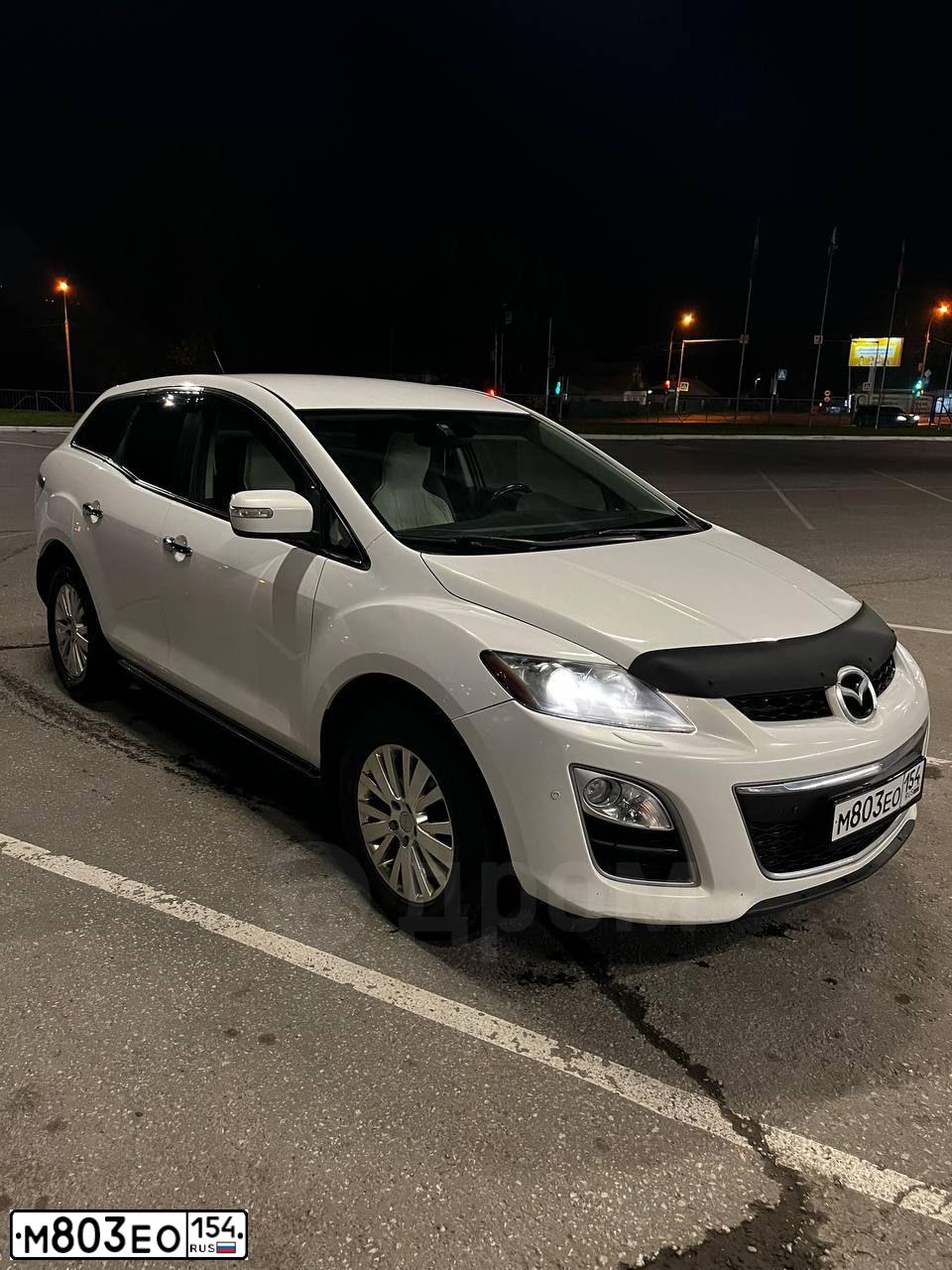 Фото автомобиля MAZDA CX-7, 2010 — госномер А210МУ142. Цвет: Белый
