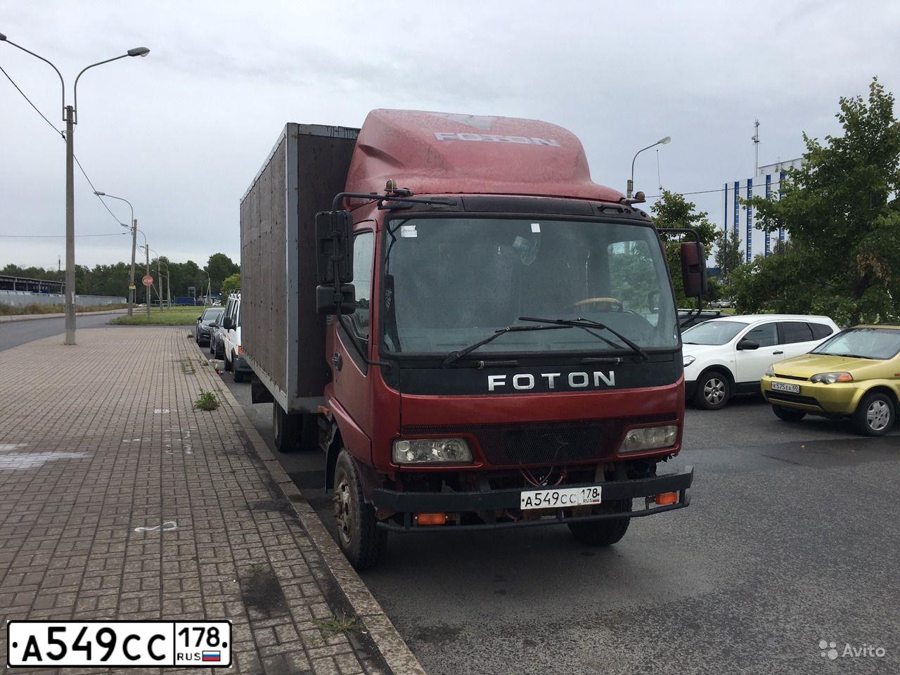 Фото автомобиля FOTON AUMAN, 2007 — госномер А549СС178. Цвет: Красный