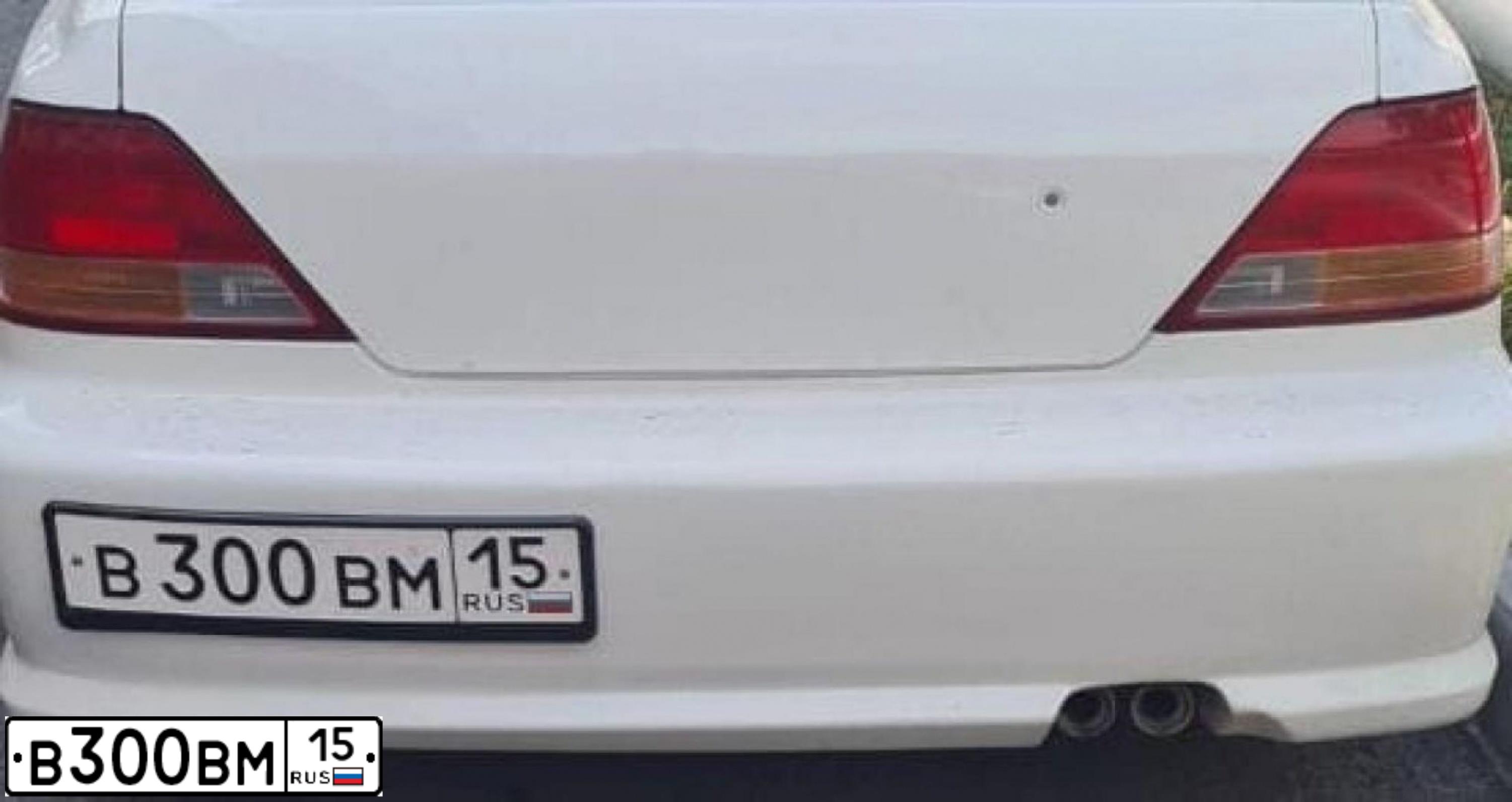 Фото автомобиля HONDA VIGOR, 1997 — госномер В300ВМ15. Цвет: Белый