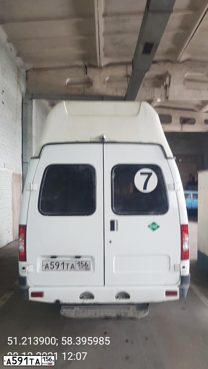 Фото автомобиля GAZ 3221 GAZEL, 2015 — госномер А591ТА156. Цвет: Белый
