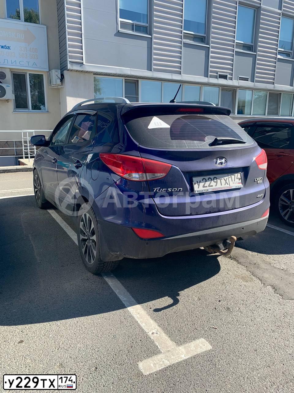 Фото автомобиля HYUNDAI TUCSON, 2010 — госномер У229ТХ174. Цвет: СИНИЙ