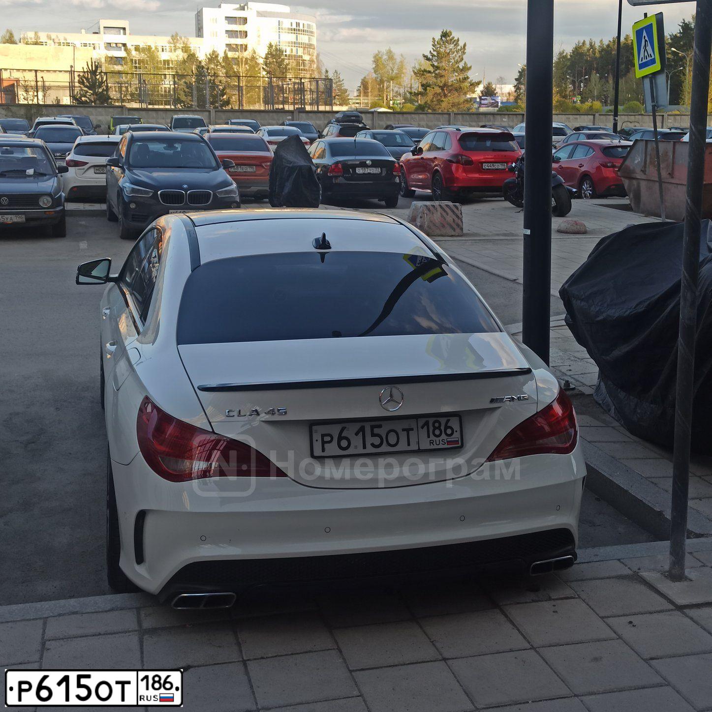 Фото автомобиля MERCEDES CLA-KLASSE, 2013 — госномер Р777ХР86. Цвет: Белый