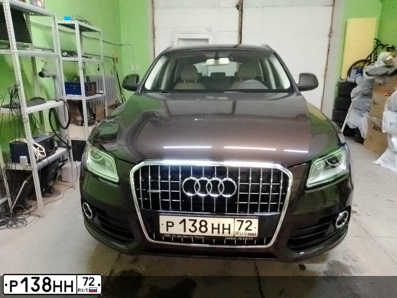 Фото автомобиля AUDI Q5, 2013 — госномер В007ХМ72. Цвет: Коричневый