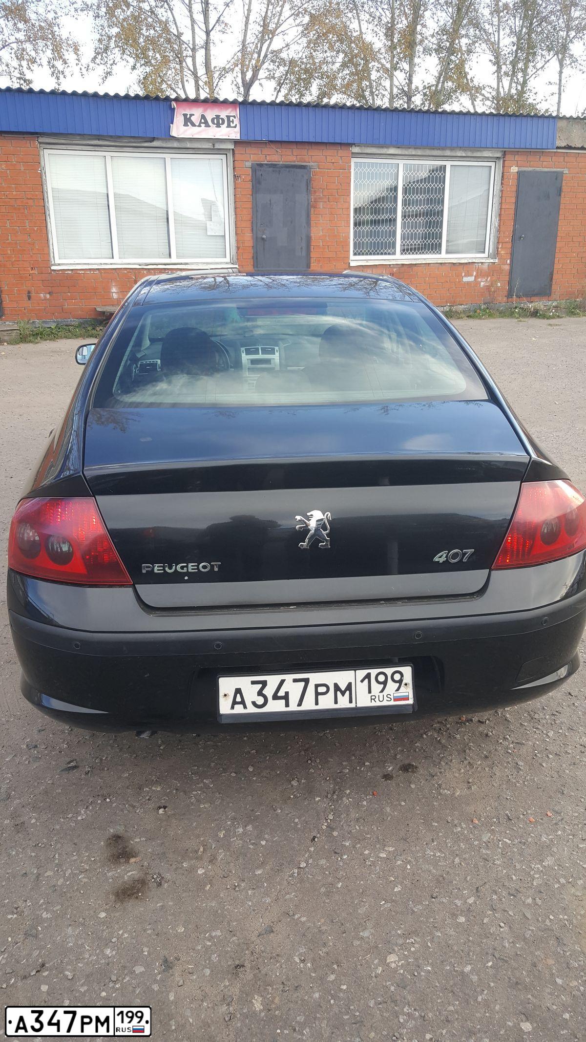 Фото автомобиля PEUGEOT 407, 2008 — госномер А200РЕ155. Цвет: ЧЕРНЫЙ