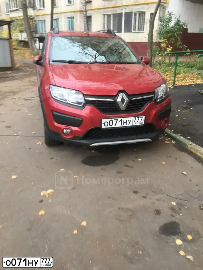 Фото автомобиля RENAULT SANDERO, 2015. Цвет: КРАСНЫЙ