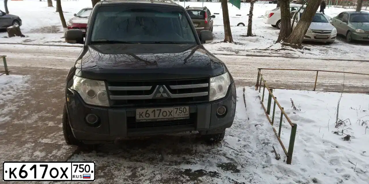 Фото автомобиля MITSUBISHI PAJERO, 2007 — госномер О191НР68. Цвет: ЧЕРНЫЙ