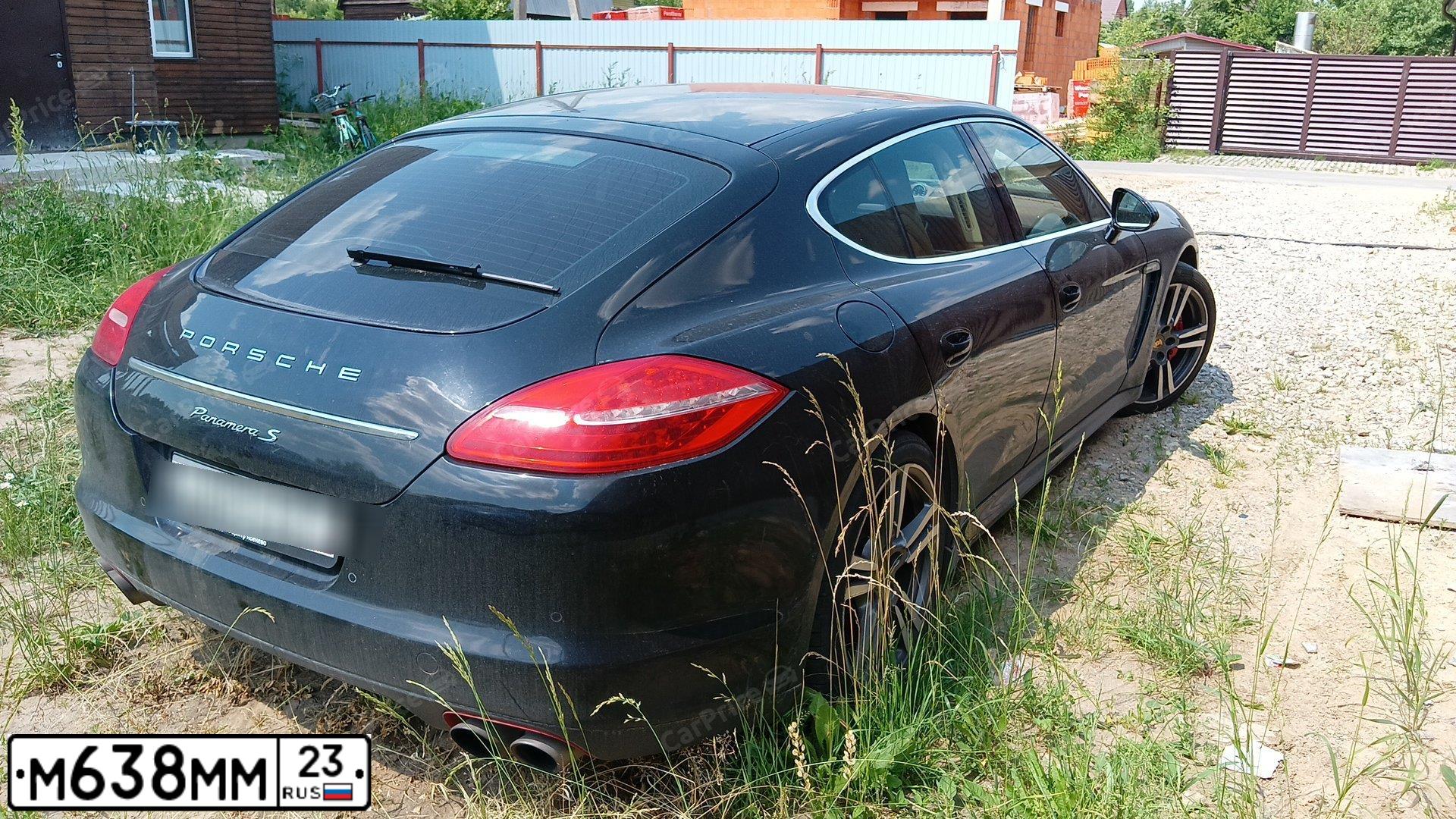 Фото автомобиля PORSCHE PANAMERA, 2012 — госномер К039КТ977. Цвет: ЧЕРНЫЙ