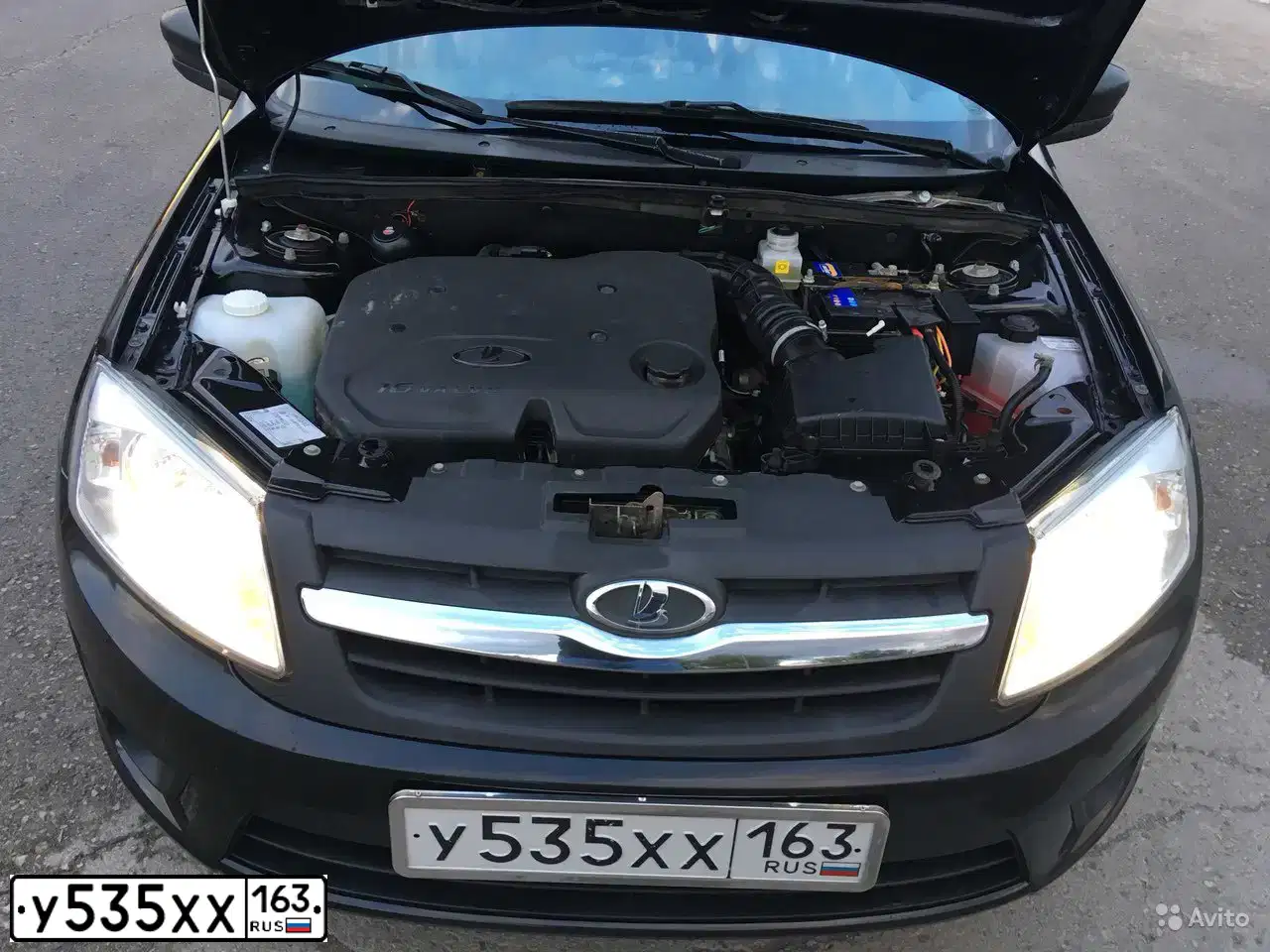 Фото автомобиля LADA 2190 GRANTA, 2015 — госномер Е767ВУ763. Цвет: ЧЕРНЫЙ