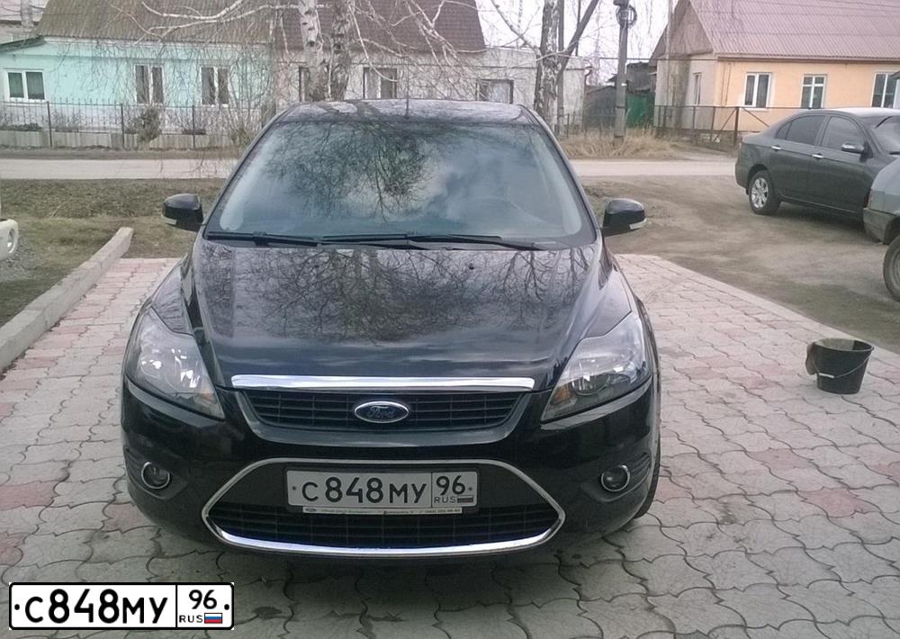 Фото автомобиля FORD FOCUS, 2010 — госномер С848МУ96. Цвет: ЧЕРНЫЙ