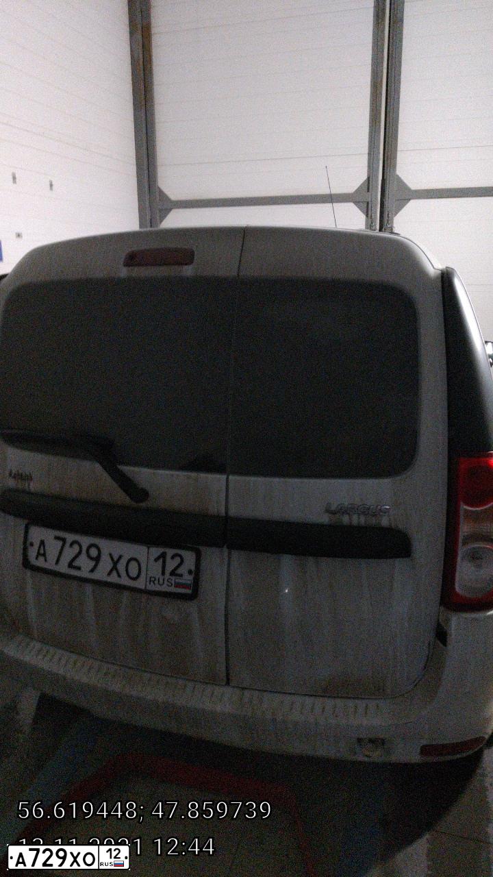 Фото автомобиля LADA LARGUS, 2014 — госномер А729ХО12. Цвет: Белый
