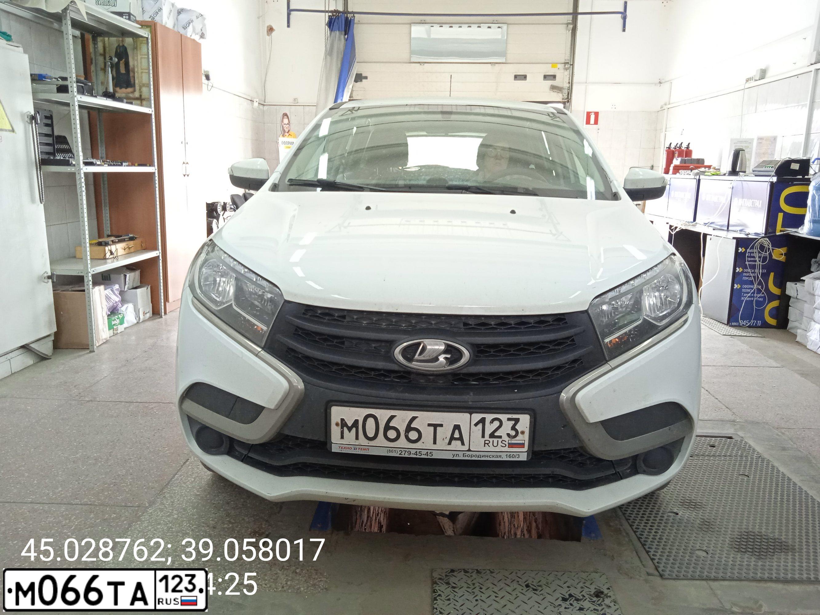 Фото автомобиля LADA XRAY, 2017 — госномер М066ТА123. Цвет: БЕЛЫЙ