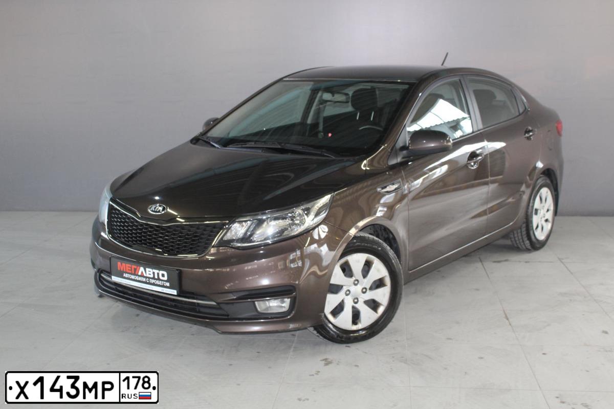 Фото автомобиля KIA RIO, 2017 — госномер Х143МР178. Цвет: Коричневый