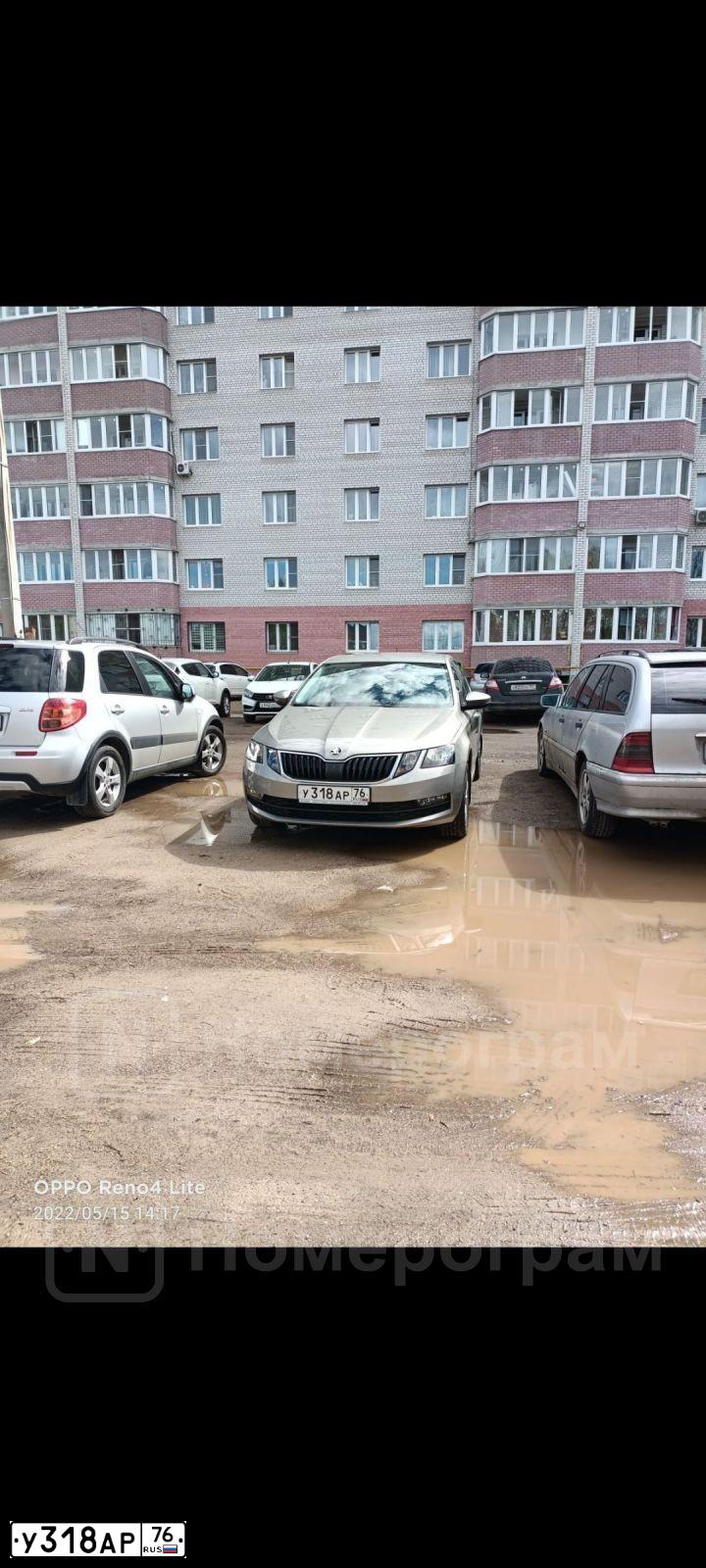 Фото автомобиля SKODA OCTAVIA, 2020 — госномер У318АР76. Цвет: Коричневый