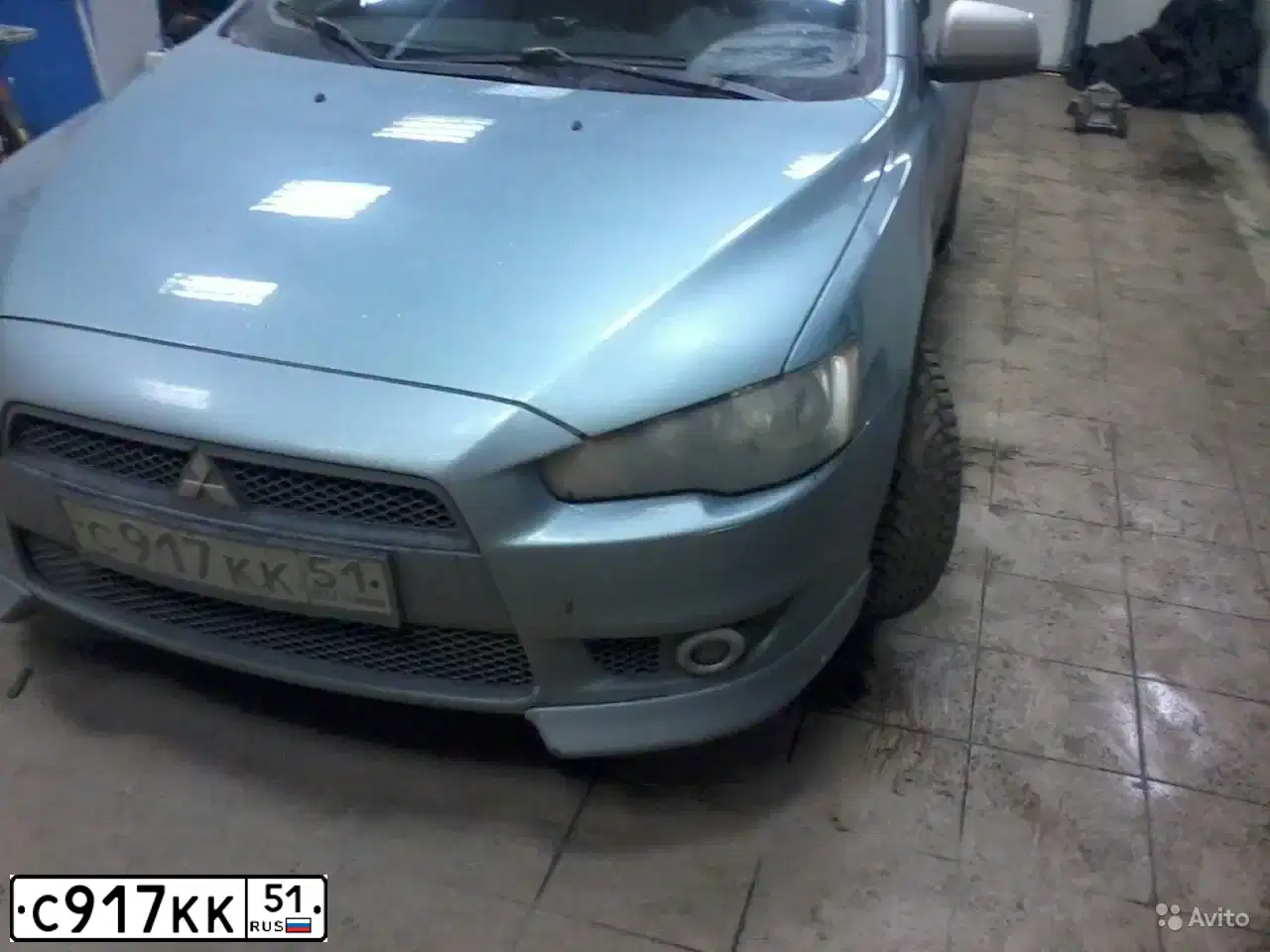 Фото автомобиля MITSUBISHI LANCER, 2008 — госномер С917КК51. Цвет: СИНИЙ