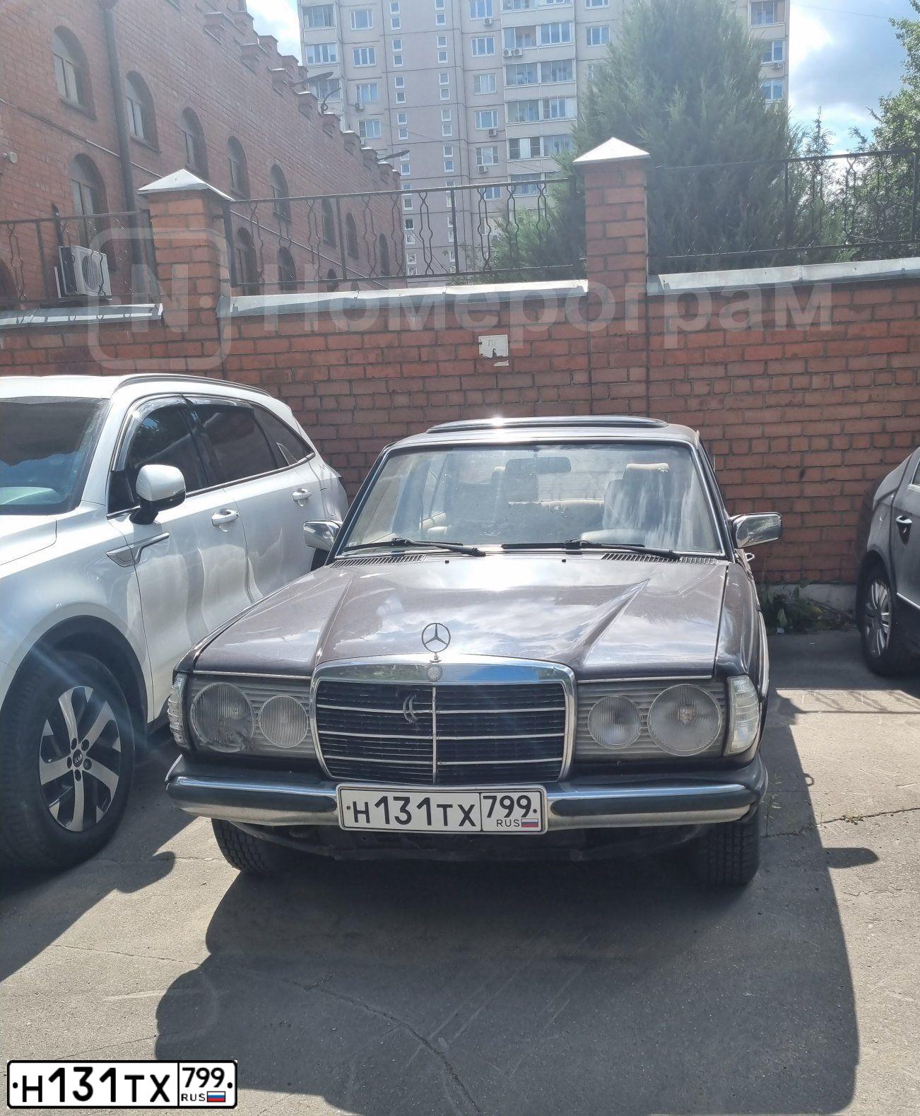 Фото автомобиля MERCEDES E-KLASSE, 1980 — госномер Н131ТХ799. Цвет: Т.КОРИЧНЕВЫЙ