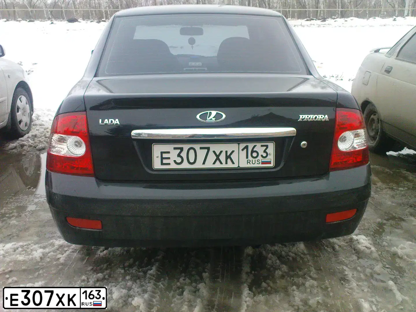 Фото автомобиля LADA 2170 PRIORA, 2007 — госномер Е307ХК163. Цвет: Сине-Черный