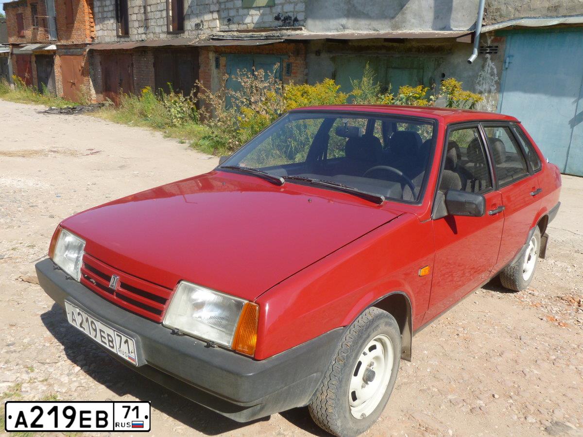 Фото автомобиля LADA 2109 SAMARA, 1997 — госномер А219ЕВ71. Цвет: ВИШНЕВЫЙ