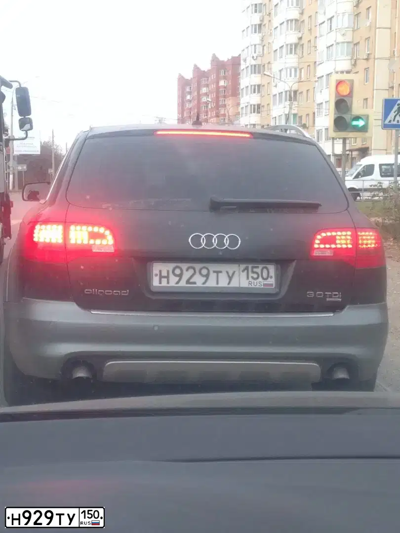 Фото автомобиля AUDI A6, 2008 — госномер Н929ТУ150. Цвет: ЧЕРНЫЙ