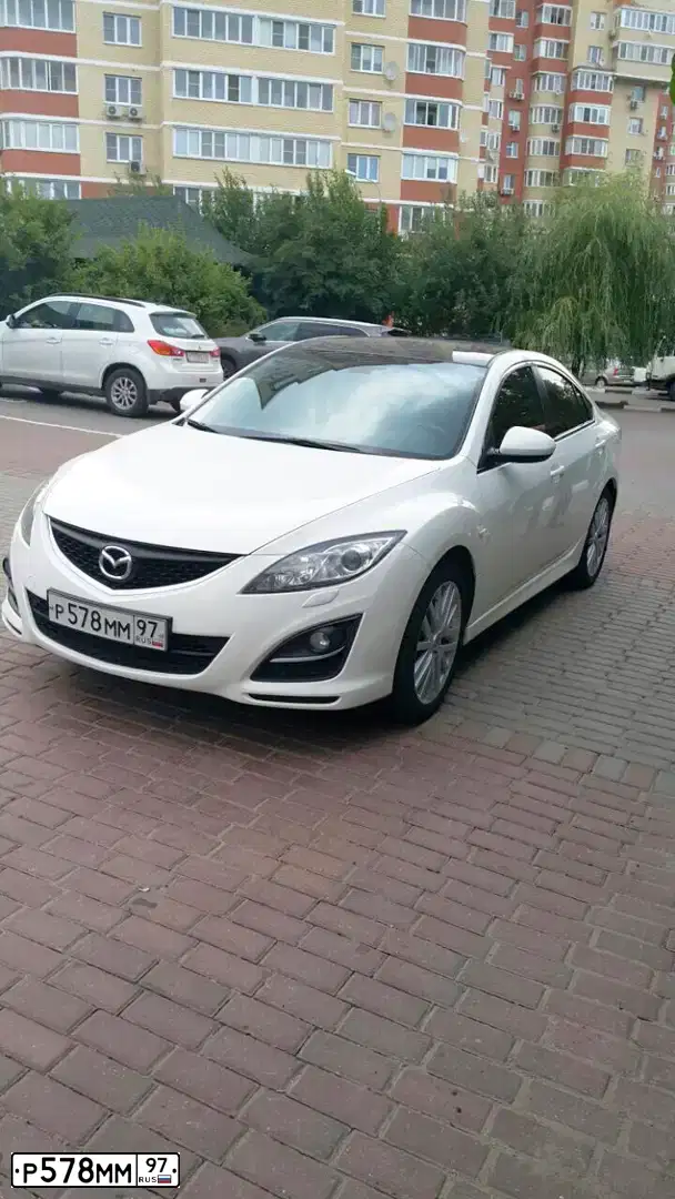 Фото автомобиля MAZDA 6, 2012 — госномер Р578ММ97. Цвет: Белый