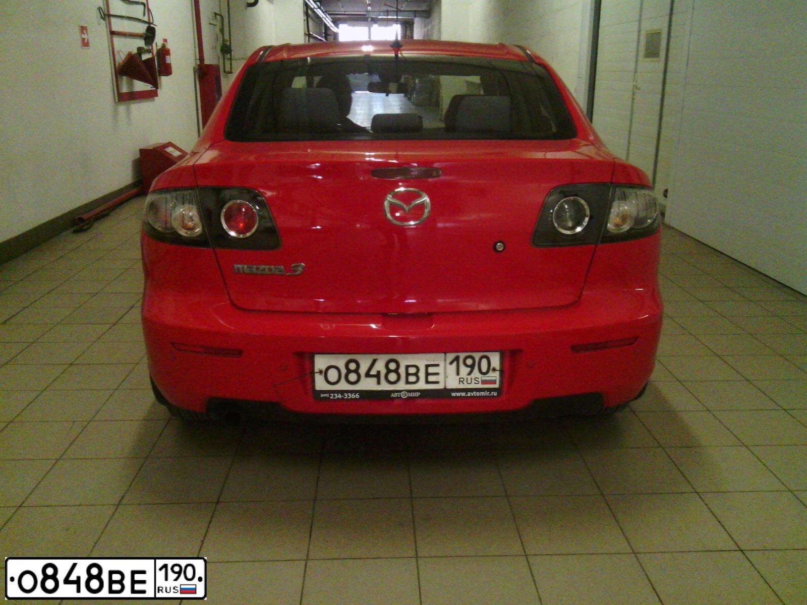 Фото автомобиля MAZDA 3, 2007 — госномер М674ЕТ797. Цвет: Красный