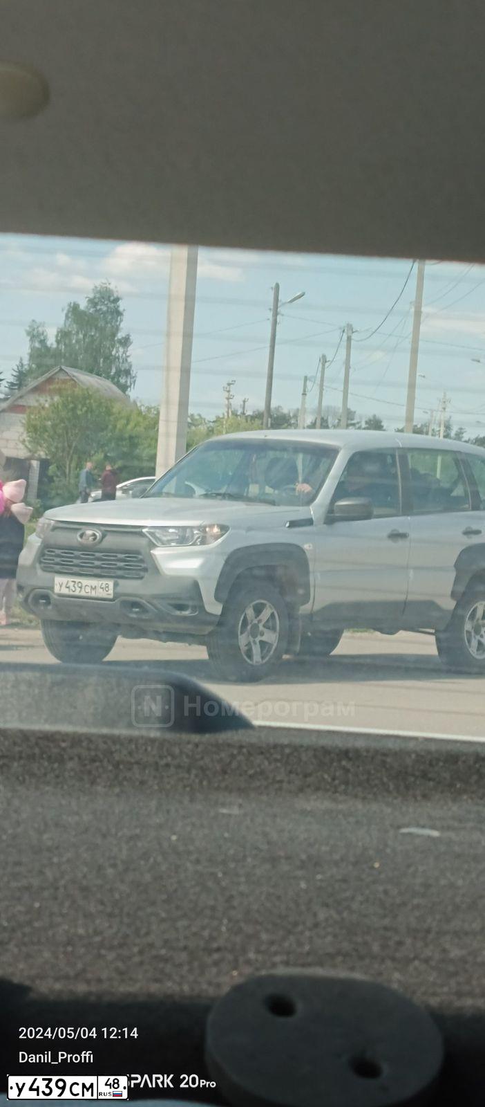 Фото автомобиля LADA NIVA 212300 80, 2022 — госномер У439СТ48. Цвет: СЕРЫЙ