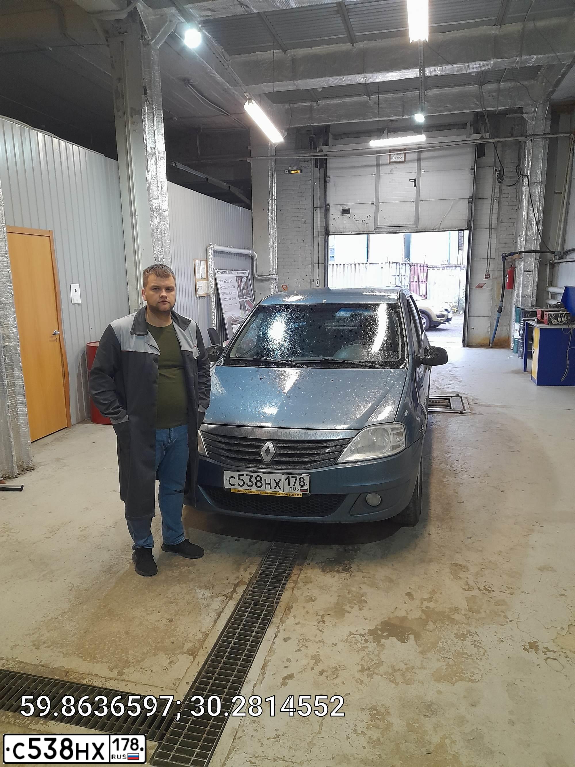 Фото автомобиля RENAULT LOGAN, 2012 — госномер В688МХ178. Цвет: синий