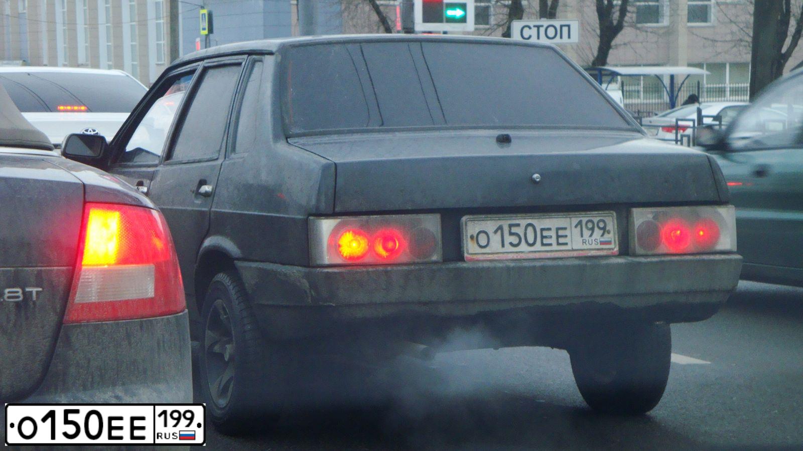 Фото автомобиля LADA 2109 SAMARA, 2000 — госномер О150ЕЕ199. Цвет: ЧЕРНЫЙ