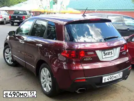 Фото автомобиля ACURA RDX, 2010 — госномер Е940МО71. Цвет: КРАСНЫЙ