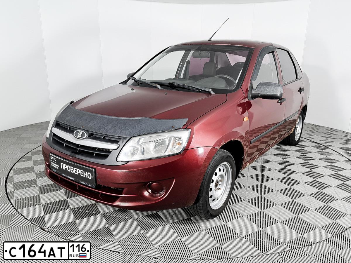Фото автомобиля LADA 2190 GRANTA, 2012 — госномер С164АТ116. Цвет: СЕРЕБРИСТО-КРАСНЫЙ
