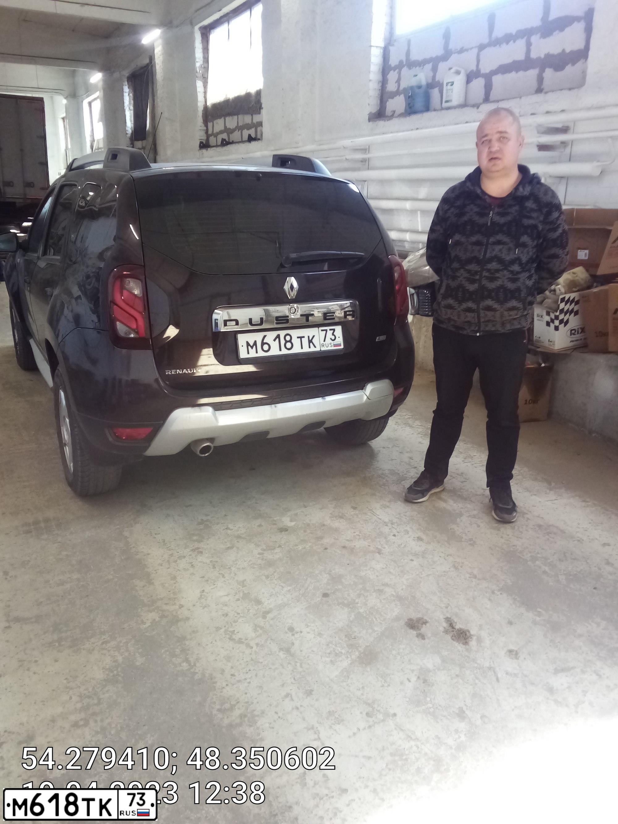 Фото автомобиля RENAULT DUSTER, 2018 — госномер М618ТК73. Цвет: ТЕМНО-КОРИЧНЕВЫЙ