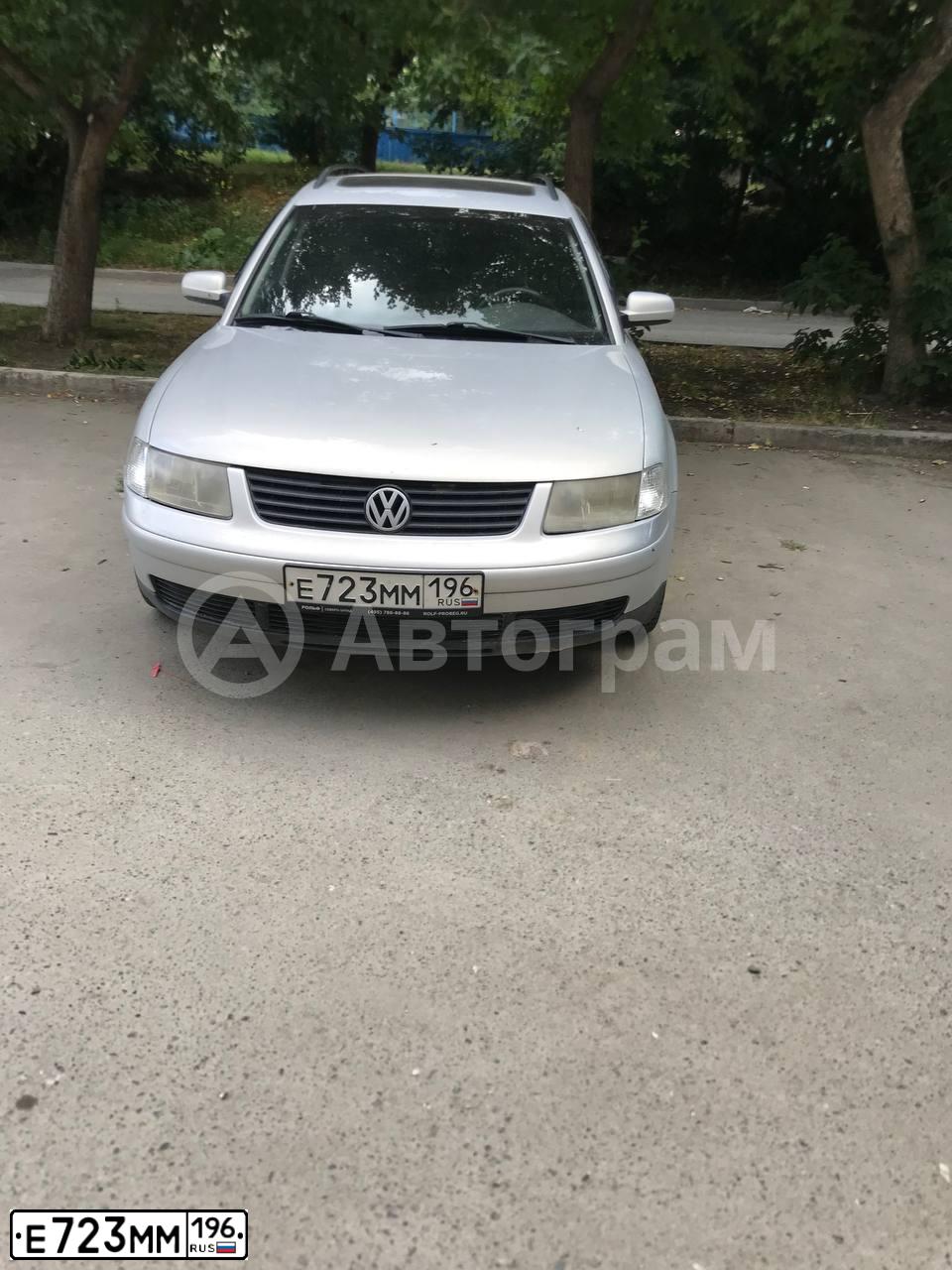 Фото автомобиля VOLKSWAGEN PASSAT, 1999 — госномер Е723ММ196. Цвет: СЕРЕБРИСТЫЙ