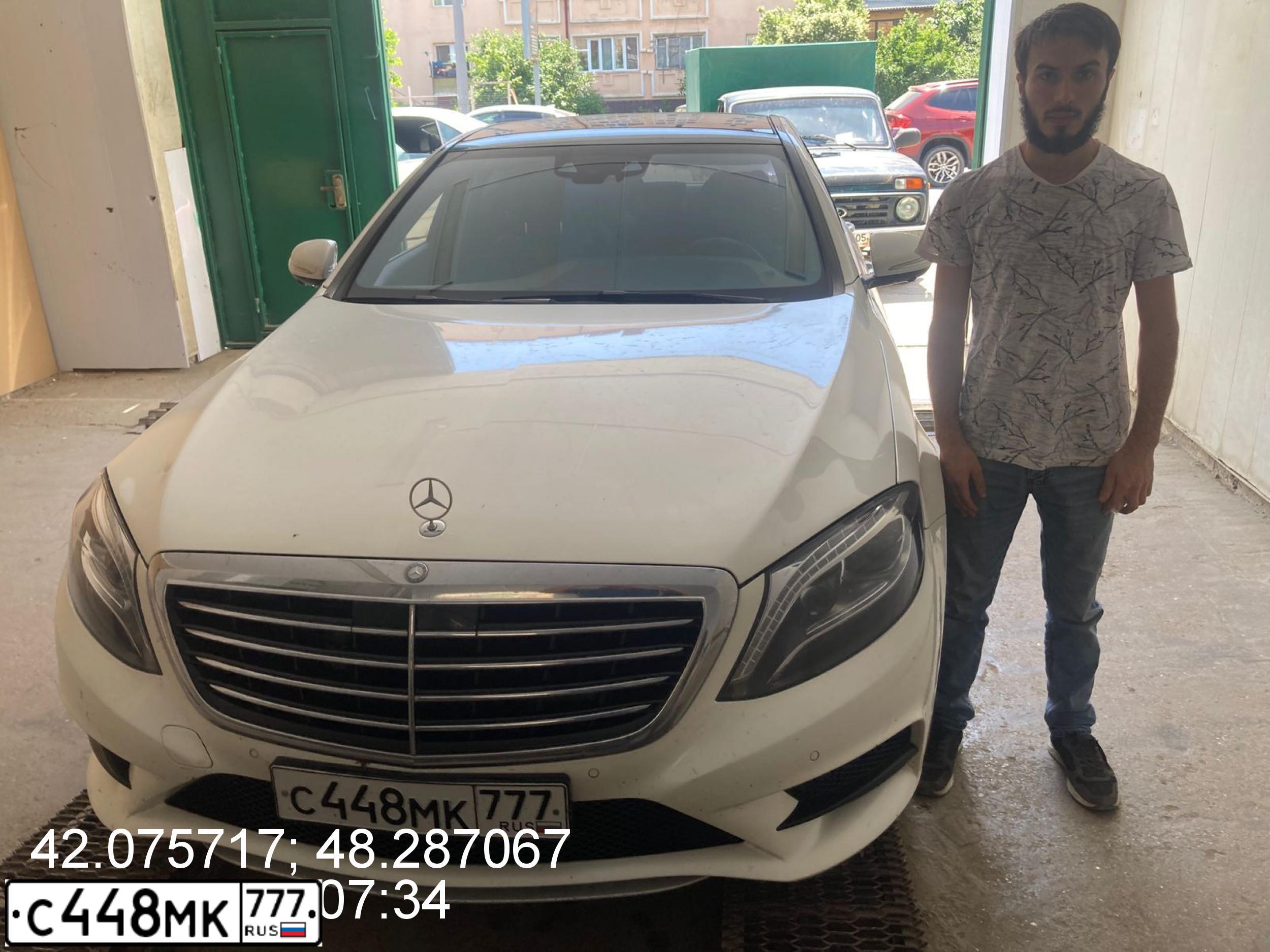 Фото автомобиля MERCEDES S-KLASSE, 2014 — госномер М001ММ95. Цвет: Белый