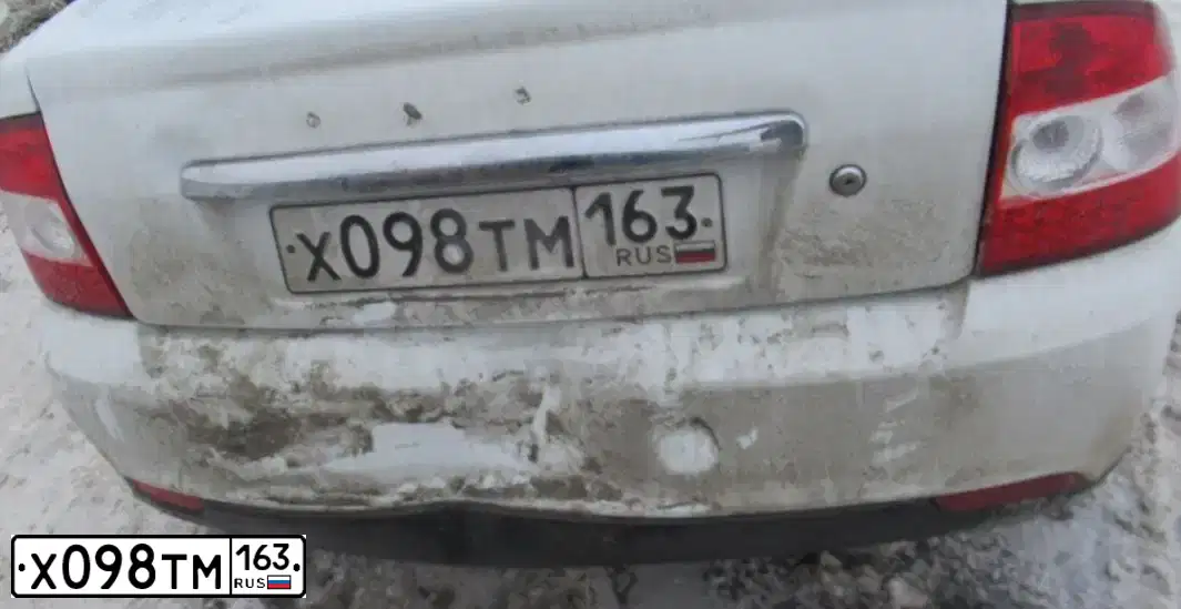 Фото автомобиля LADA 2170 PRIORA, 2017 — госномер Х098ТМ163. Цвет: БЕЛЫЙ