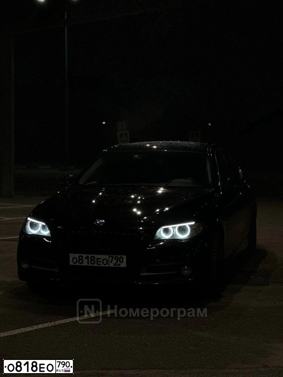 Фото автомобиля BMW SERIE 5, 2014 — госномер Т307ЕМ550. Цвет: ЧЕРНЫЙ
