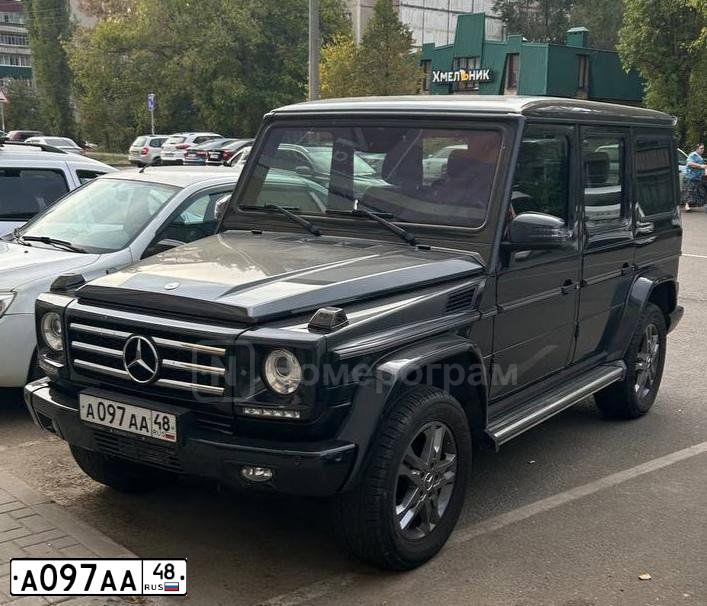 Фото автомобиля MERCEDES GL-KLASSE, 2010 — госномер А097АА48. Цвет: ЧЕРНЫЙ