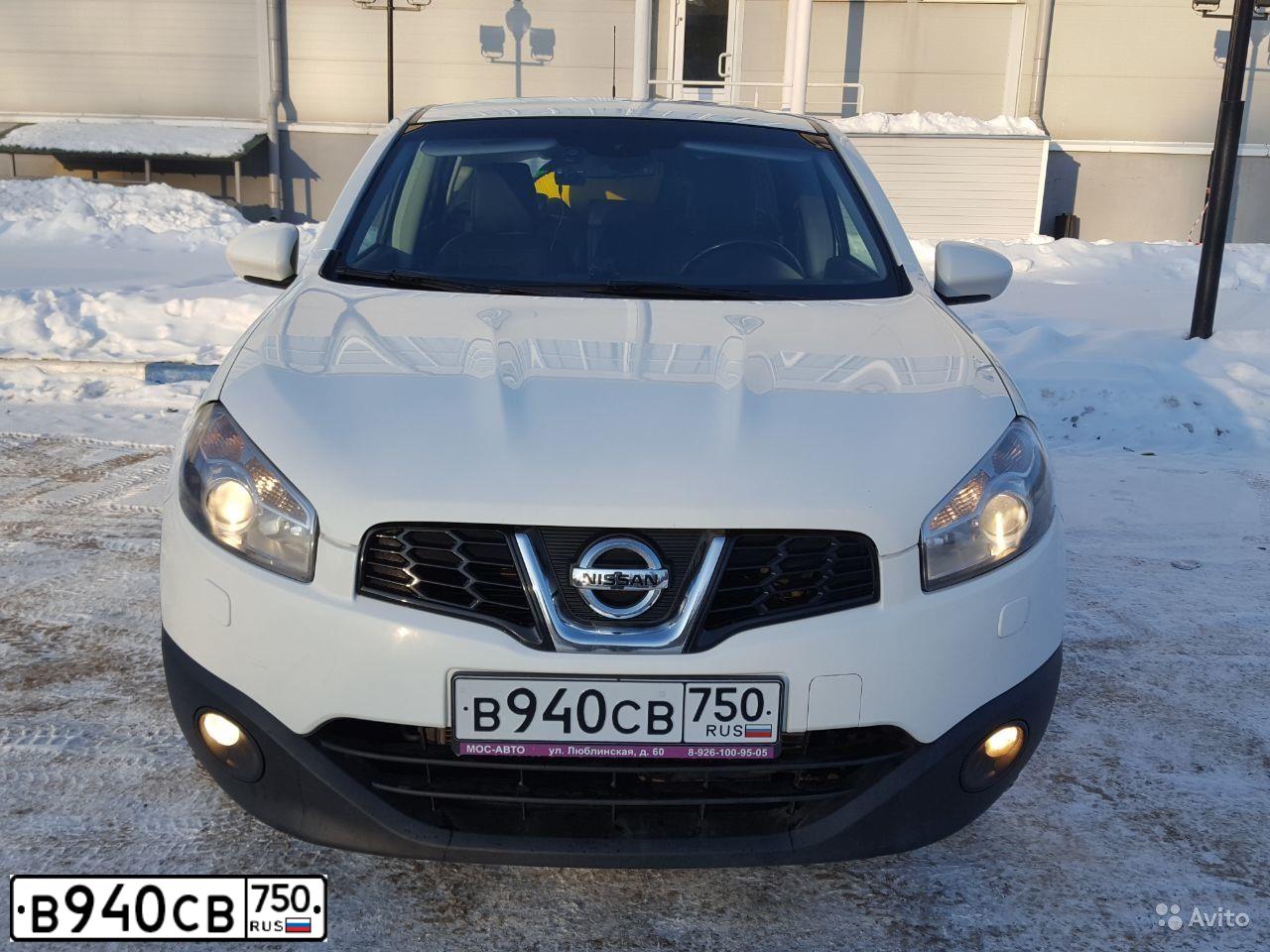 Фото автомобиля NISSAN QASHQAI, 2012 — госномер В101РУ95. Цвет: Белый